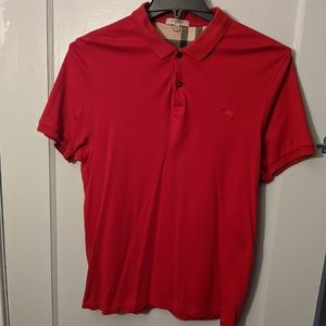Burberry London Red Polo Golf Shirt XL Like New